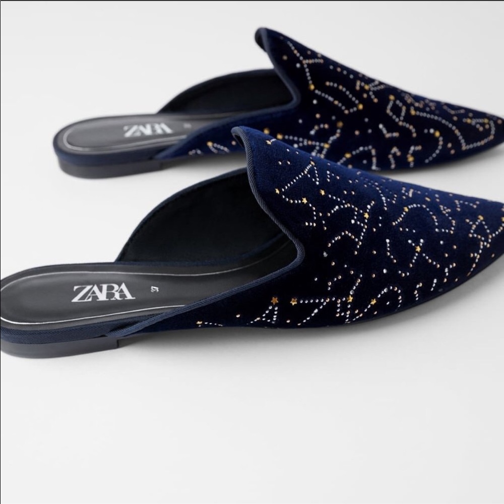 ZARA VELVET MULES